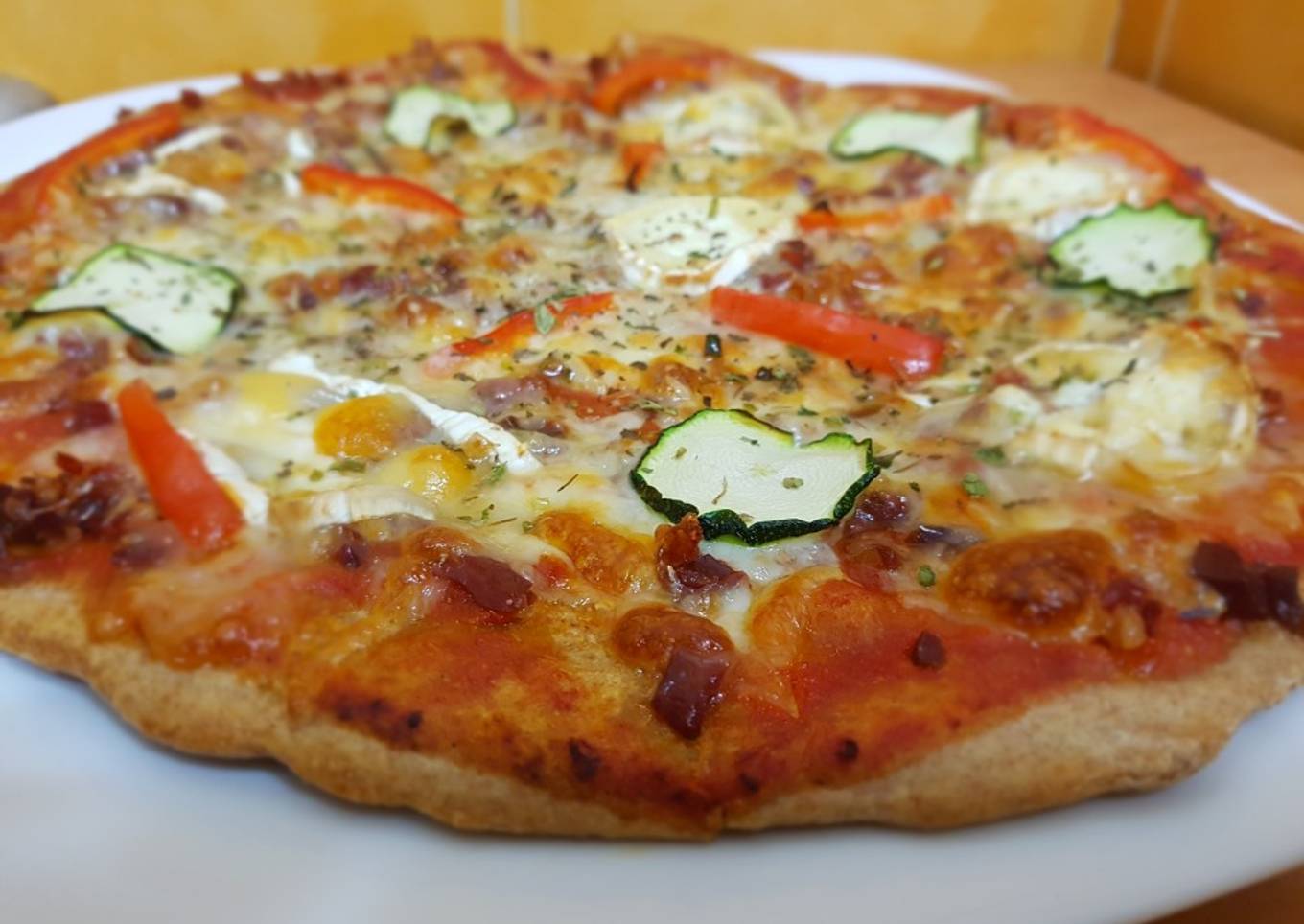 Pizza casera integral