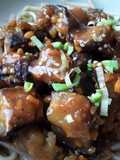 Cubitos de berenjena🍆 en salsa agridulce🍯🌶