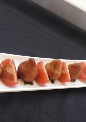 Una foto de Conitos de pollo o coxinhas