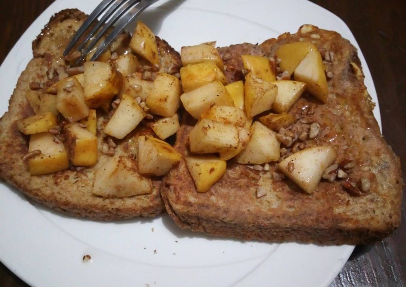 Pan francés con manzana y canela