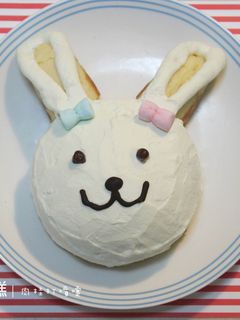 【肉桂打噴嚏】小兔鬆餅甜點 的食譜成品照片