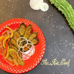 Creamy karela/bitter gourd A picture of Creamy karela/bitter gourd.