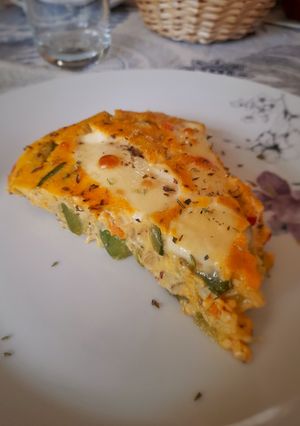 Una foto de Tortilla de zapallitos verdes