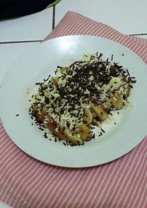 Foto resep Pisang bakar keju coklat susu
