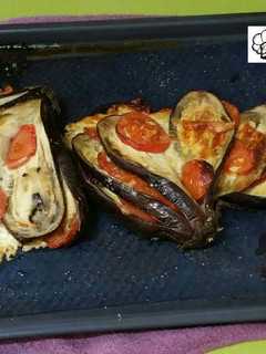 Una foto de Berenjenas en forma de abanico light