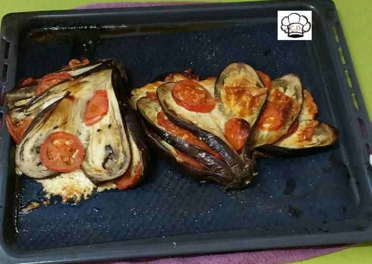 Berenjenas en forma de abanico light