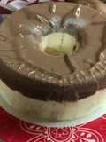 Pudim sorvete de ninho e chocolate