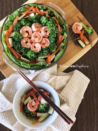 Easy Way Make Recipe Shrimp Cold Somen Salad that is Delicious, Delicious}