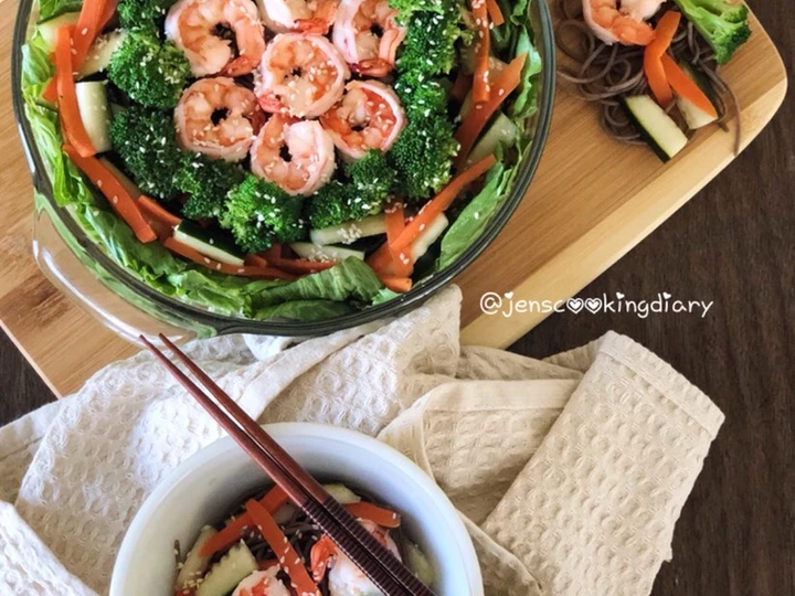 Easy Way Make Recipe Shrimp Cold Somen Salad that is Delicious, Delicious}