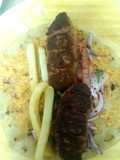Turkey kebab with hummus roll