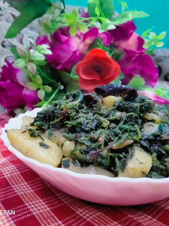 मेथी पालक की भुजिया (methi palak ki bhujiya recipe in Hindi) रेसिपी मुख्य फोटो