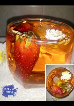 A picture of Strawberry Chamomile Palomas.