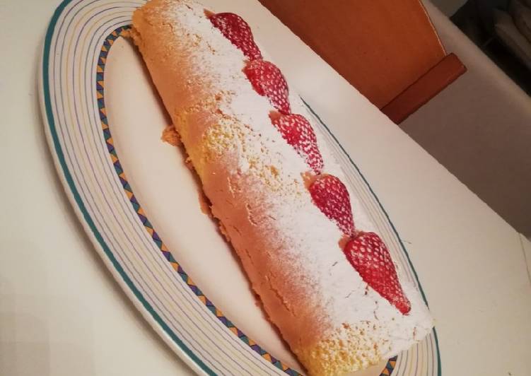 Rotolo fragole e panna