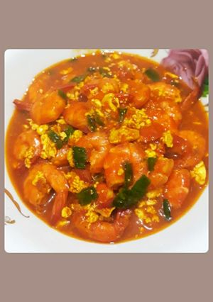 Foto resep Udang dan telor sauce padang ala ala
