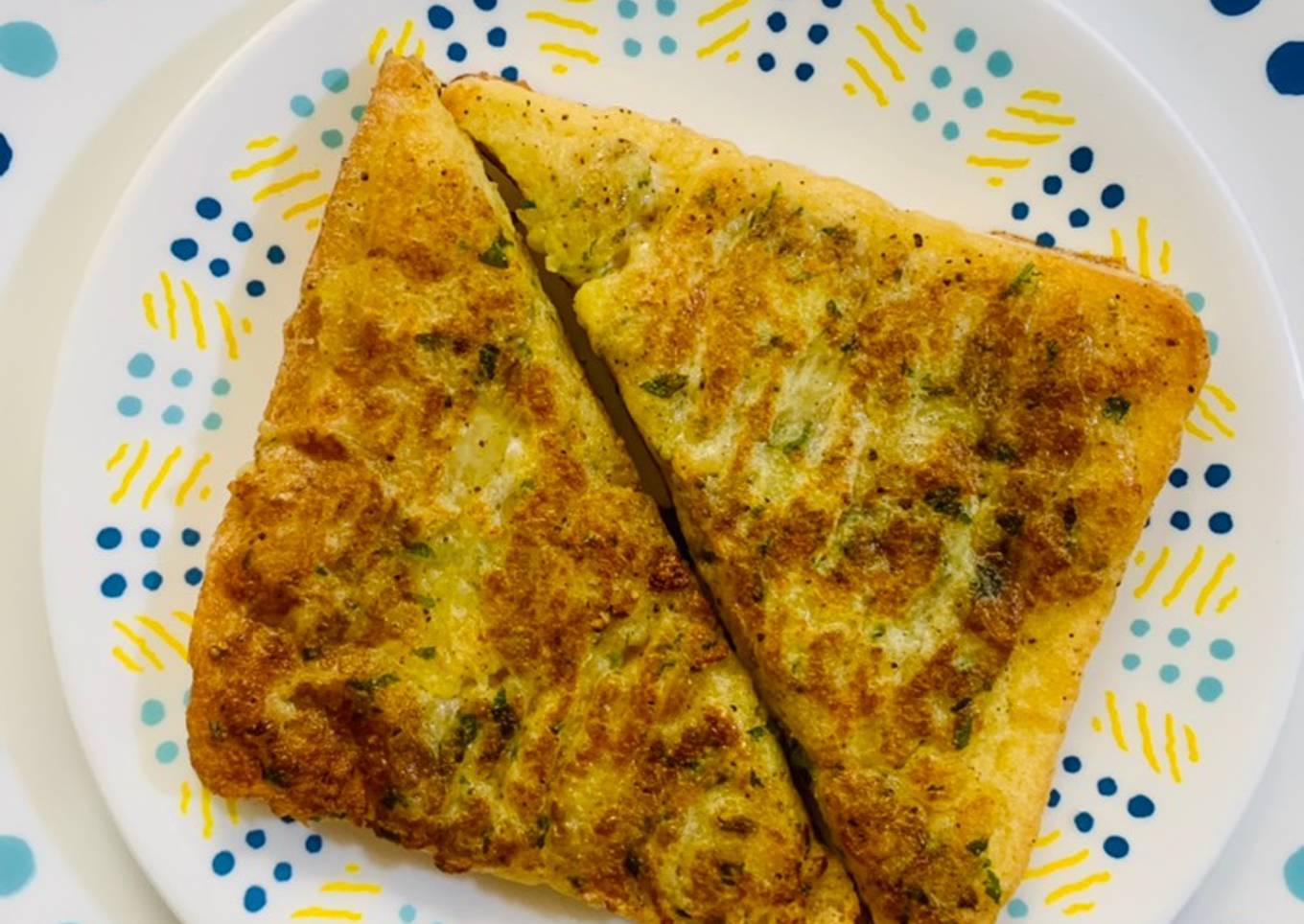 Pan fried opened Potato Sandwich