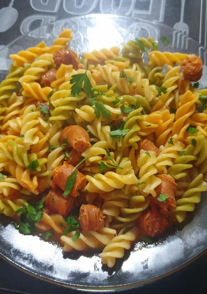 Una foto de Hélices vegetales con chistorra