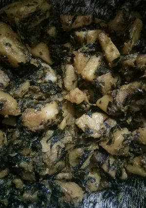A picture of Fenugreek potato veg(methi).