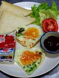 ขนมปังไข่ดาวผักไมโครเวฟ