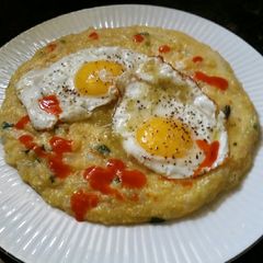 A picture of Brad's grits for breakfast.
