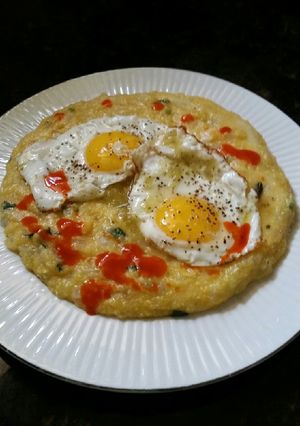 A picture of Brad's grits for breakfast.
