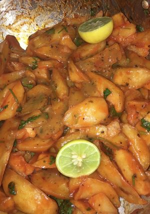 A picture of Chips Masala. #themechallenge.
