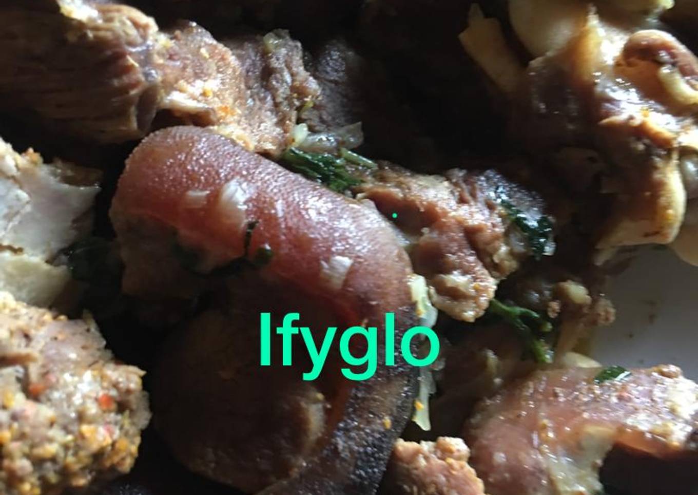 Boiled goat meat