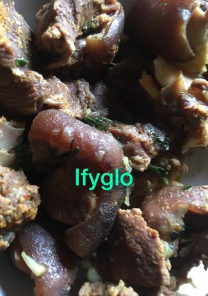 A picture of Boiled goat meat.