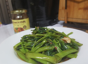 蝦醬空心菜 的食譜成品照片