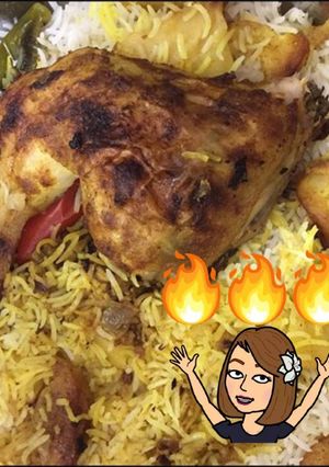 صورة لوصفة رز ودجاج في قاعته