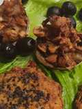 Funghi ripieni di tempeh e castagne