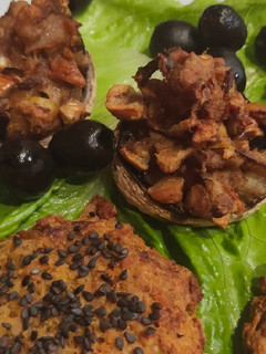 Foto di Funghi ripieni di tempeh e castagne