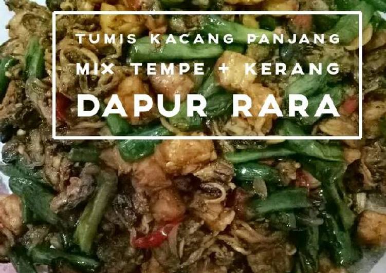 Tumis Kacang Panjang Mix Tempe+Kerang