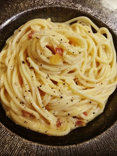 Una foto de Espaguetis a la carbonara