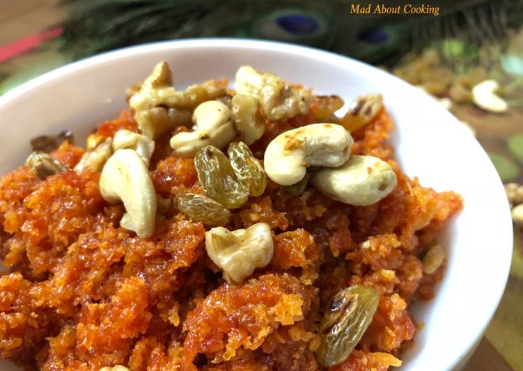 Gajar Ka Halwa (Indian Carrot Pudding) – Quick Winter Dessert - Microwave Method