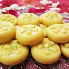 A picture of Kesar Milk Penda.