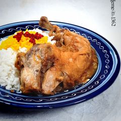 Traditional Persian Dargaz-Style Chicken Yakhni (Caramelized Onion Chicken) A picture of Traditional Persian Dargaz-Style Chicken Yakhni (Caramelized Onion Chicken).