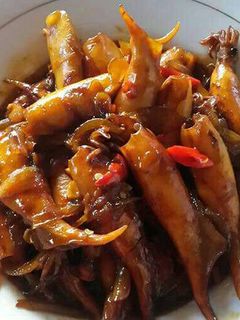 Foto resep Cumi asin pedas manis