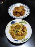 Oseng tahu "simbah" (sosis cambah)