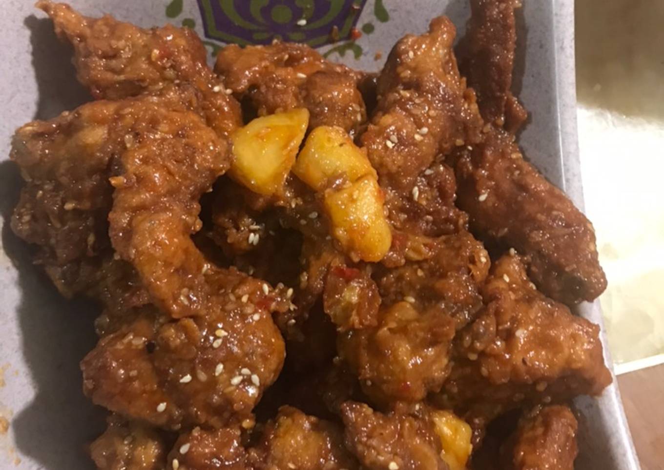 Sweet and sour chicken wings