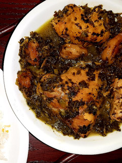 عکسی از دستور خورشت آلو اسفناج با مرغ