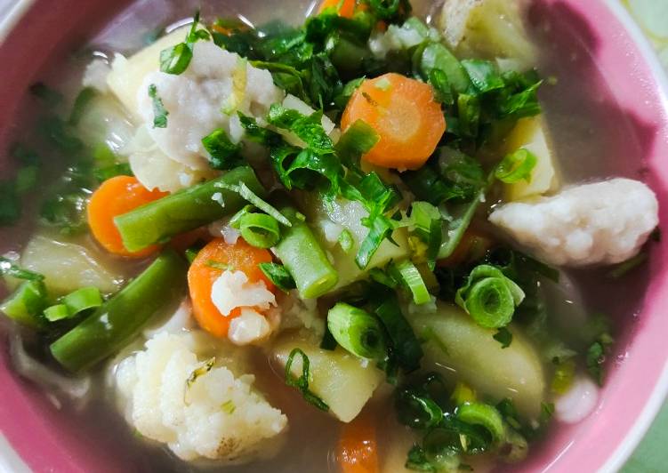 Resep Sayur Sop Baso Non MSG Menggugah Selera