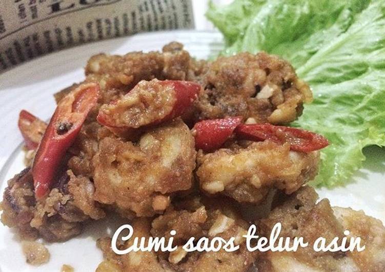 Cumi Saos Telur Asin