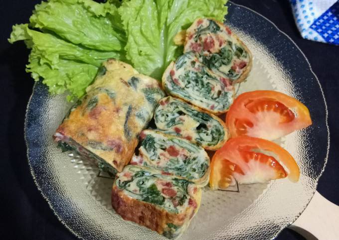 Resep Omelet Bayam Kornet Oleh Vay Kitchen Cookpad