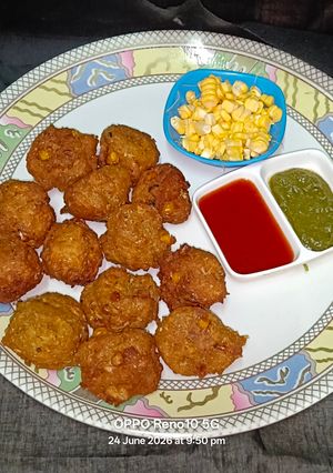 मकाई के पकोड़े रेसिपी मुख्य फोटो