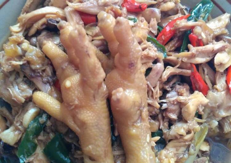 Ayam suwir saos tiram