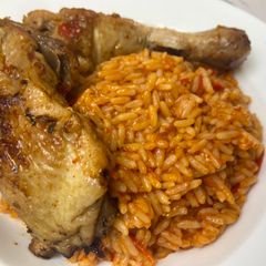 A picture of One pot Jollof rice.