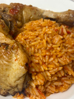 A picture of One pot Jollof rice.