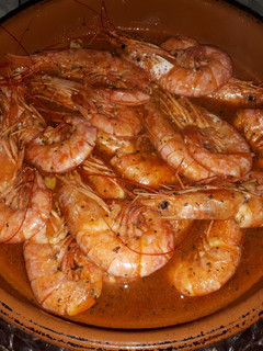 Una foto de Gambones picantones en salsa