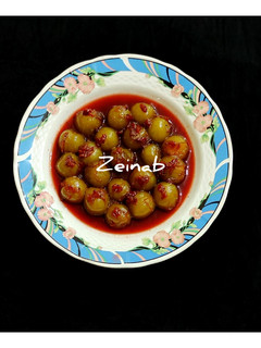 عکسی از دستور ترشک گوجه سبز و زرشک