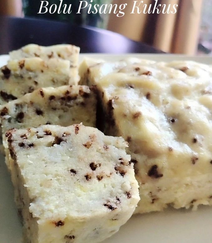 Foto resep Bolu Pisang Kukus Magic Com (No Mixer, Takaran Sendok)